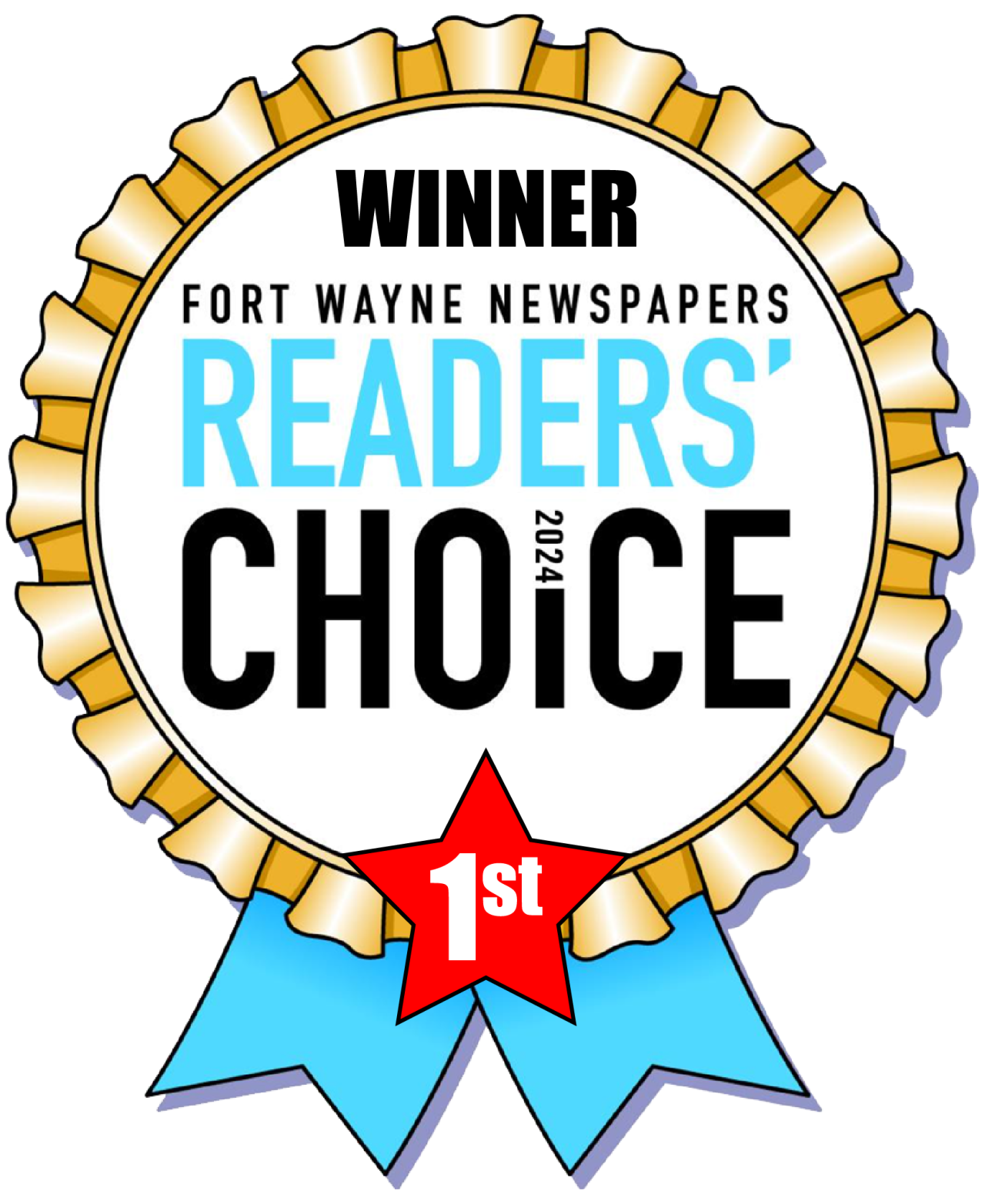 Fort Wayne Newspapers Readers' Choice 2024 Winner Ribbon